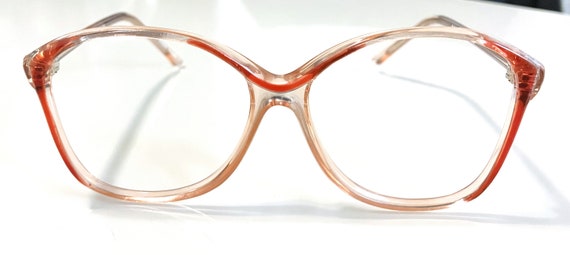 New Oversized Red/Pinkish Clear Venus Eyeglasses … - image 1