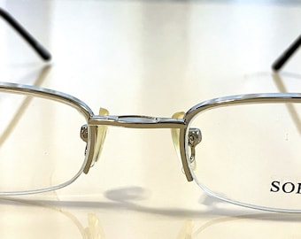New Rimless Sormani Eyeglasses Silver w/ Black Temples ~ Discontinued Frames ~ Ships FREE in USA! ~ Discounted Closeout SALE!