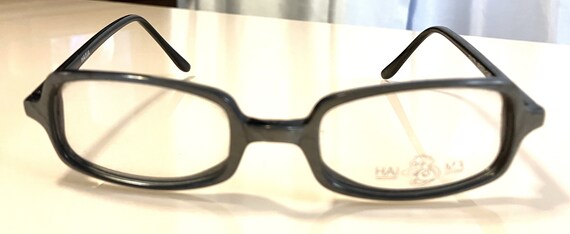 New Rectangular HAI MA Eyeglasses Metallic Gray F… - image 3