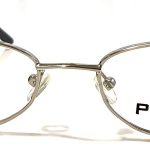 New Unique-Shape Pezzo Eyeglasses Silver Rectangular Frames Grey Temples ~ Discontinued Model ~ Ships FREE in USA ~ Discounted Closeout SALE