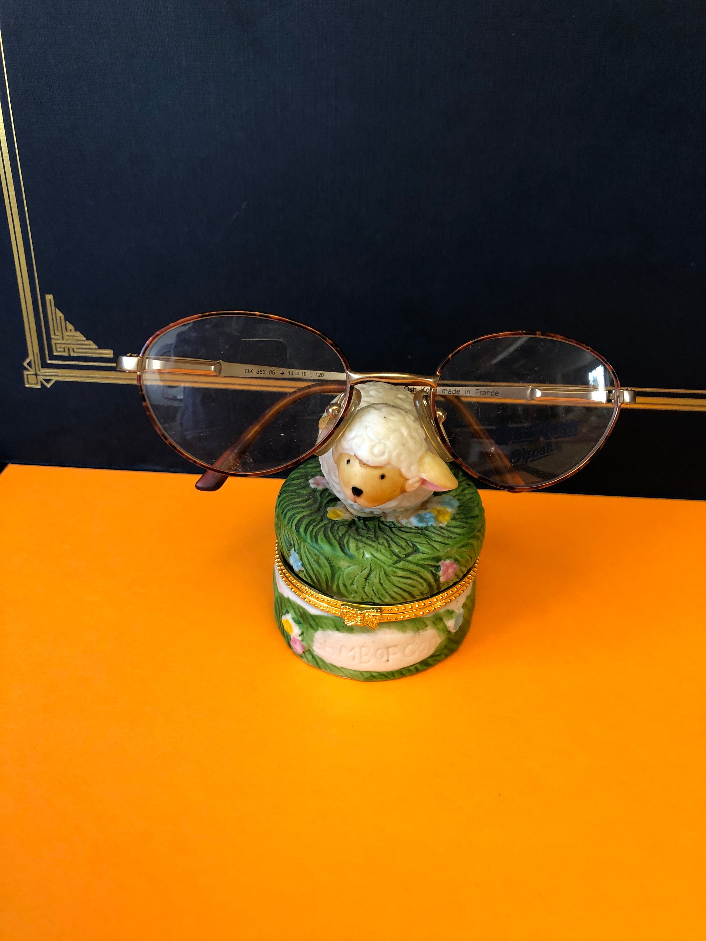 New Small Kids OSH KOSH Eyeglasses Gold Frame W/ Amber/black Fusion Rim ...