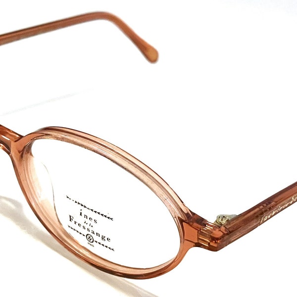 New Ines de Fressange Eyeglasses See-Through Red Clear Frames ~ Hand Made in France ~ Discontinued ~ Ships FREE in USA ~ Discounted Closeout