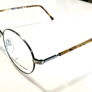New Roundish Humphrey Bogart Eyeglasses Pewter w/ Brown Combo Blend Temples ~ Discontinued Frames ~ Ships FREE in USA! ~ Clearance SALE!