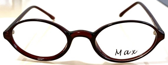 New Ladies Small Wine Red Max Eyeglasses Dark Bur… - image 1