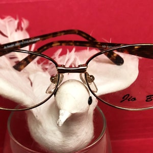 New JIO BENDINI Eyeglasses Gold Frame Dark Brown Tortoise RX Glasses