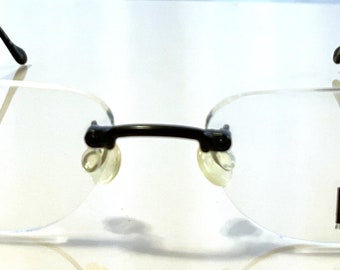 New Black Rimless Try Eyeglasses Unique Temples ~ Discontinued Frames ~ Discounted Closeout SALE ~ Ships FREE in USA!