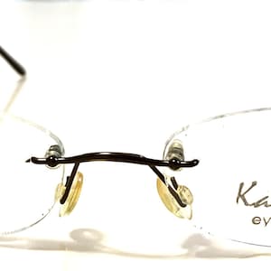 New Copper Kabbana Rimless Eyeglasses ~ Lightweight Frames ~ Discontinued Model ~ Ships FREE in USA ~ Discounted Closeout SALE