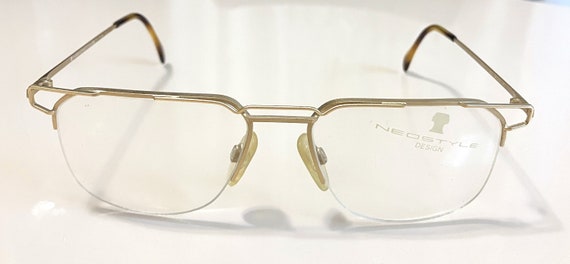 New Large Gold Eccentric Neostyle Eyeglasses ~ Di… - image 2