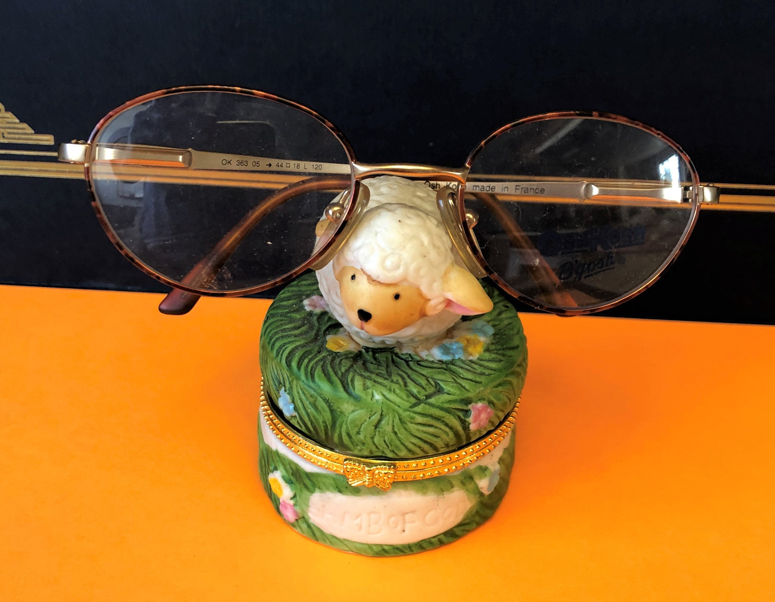 New Small Kids OSH KOSH Eyeglasses Gold Frame W/ Amber/black Fusion Rim ...