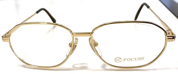 New Gold Focuss Eyeglasses Octagon-Shaped Frames … - image 3