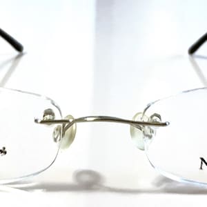 Neue Silber Noguchi Brillen Randlose Flex Frames ~ Auslaufmodell ~ Schiffe KOSTENLOS in den USA! ~ Reduzierter Restposten SALE!