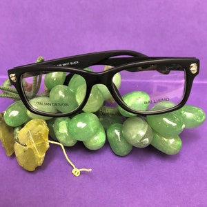 New Matte Black BALLISIMO Eyeglasses Steel Accents Men&#39;s Eyewear ~ Closeout SALE!