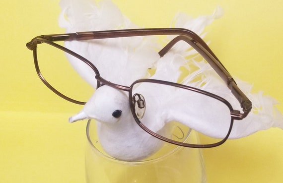 New Rose Metallic Eyeglasses Rectangle Frames Dar… - image 2