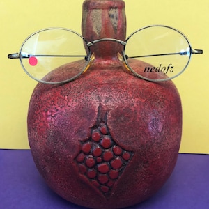 New Vintage NEDOFZ Eyeglasses Antique Pewter/Black Fusion ~ Thin Temples ~ Lightweight Oval Frames ~ Tortoise Temple Tips ~ Closeout SALE!