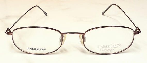 New Old Stock Synthes-Eyez by Charmant Pat P. Eyeglasses Mocha Fusion Lightweight Discontinued Frames View 5