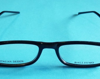 New Black Ballisimo Eyeglasses 6013 Italian Design Rectangle Frames ~ Closeout SALE!