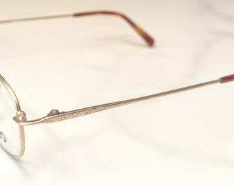 Nowe, stare okulary Kenzo w kolorze matowego złota, wycofane z produkcji w Japonii