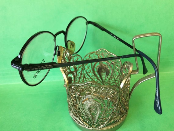 New Sturdy KEY LARGO Eyeglasses Antique Blue Roun… - image 2