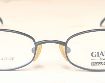Nowe, nieużywane okulary Gianni w kolorze matowej czerni, vintage, wycofane z produkcji