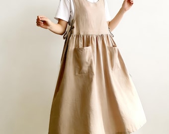 Vintage Apron Dress For Women - Japanese Style, Women's Cooking Baking Gardening Cotton Apron