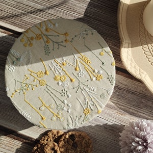 Reusable Bowl Covers Bread Proofing Cover Bread Baking Supplies, Washable Zero Waste Swap, Christmas Gift housewarming beige leaves