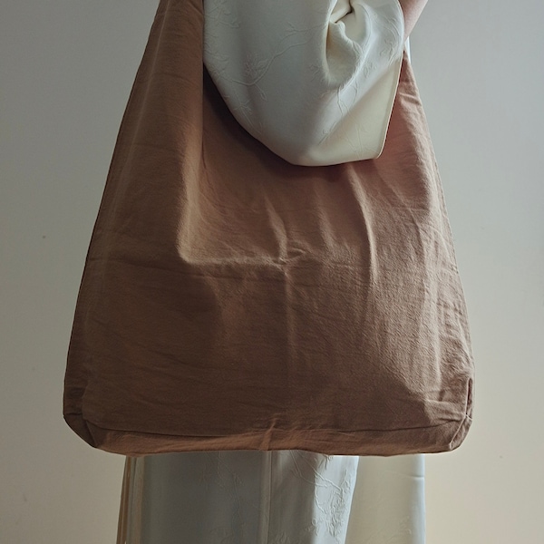 Custom logo Caramel colour tote bag, linen tote bag, market bag, linen bag, adjustable bag travel bag，beach bag,school bag christmas gift