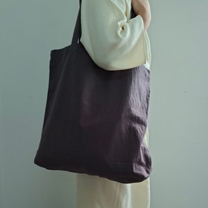 Custom logo Brown tote bag, cotton linen tote bag, market bag, linen bag, shopping shoulder bag， travel bag，beach bag，Literary and elegant