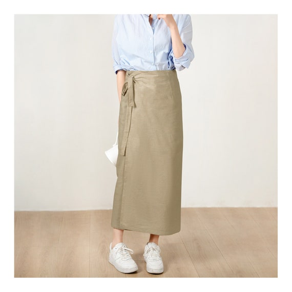 High waisted wrap mini skirt sales