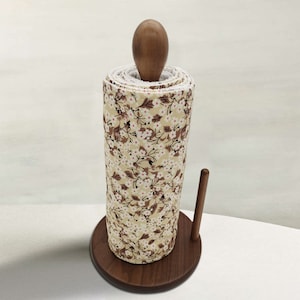 Toalhas de cozinha enroladas sem papel, panos de prato sem desperdício, rolo grosso de toalhas de papel reutilizáveis com encaixes, cozinha ecológica - flores de outono