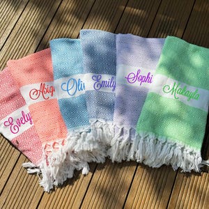 Personalized Beach Towel Gift, Bachelorette Party Favor, Bridesmaid Gifts, Wedding Gift, Personalized Gift for Her, Birthday Party, Vacation