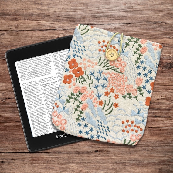 LParkin Buchhülle Mit Blumenmuster – Gepolstert, Wasserabweisend & Mit Reißverschluss (29x23 Cm)