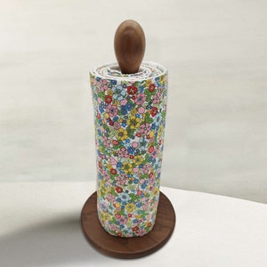 Toalhas de cozinha sem papel, Toalhas de prato sem desperdício, ecológicas, Rolo de toalhas de papel reutilizáveis com fechos de pressão, Toalhas de cozinha, Flores coloridas
