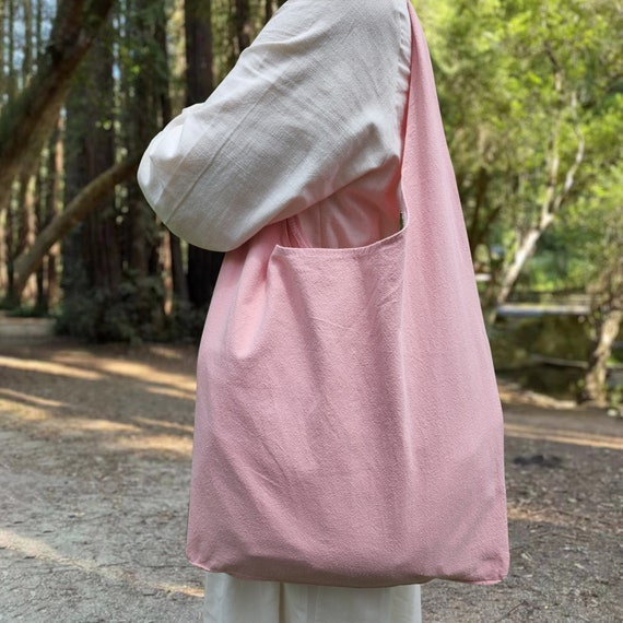 Custom Logo Pink Tote Bag Linen Tote Bag Market Bag Linen 