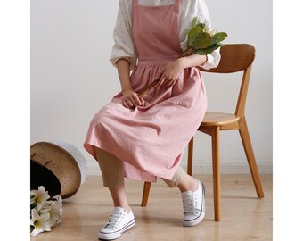 pink pinafore