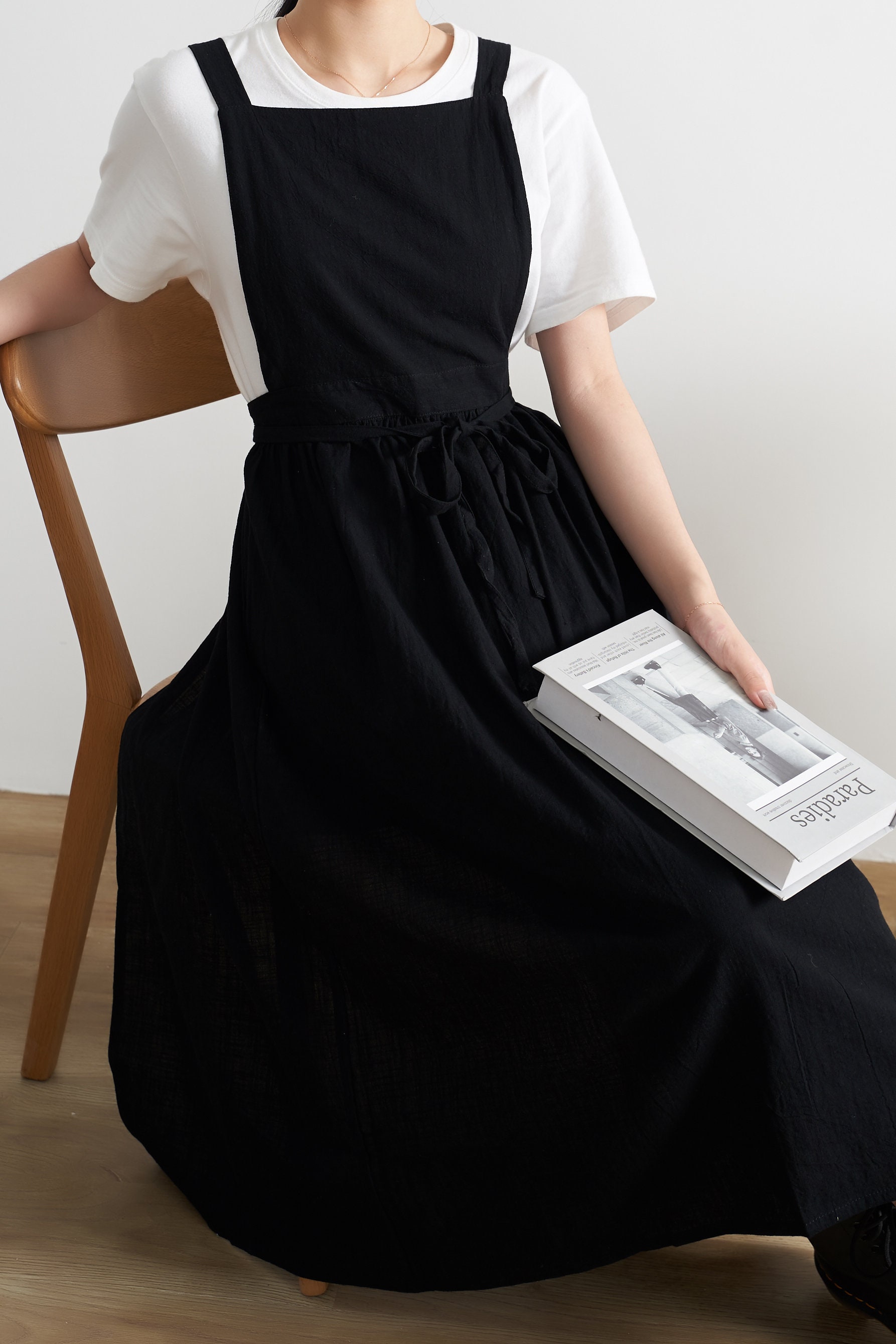 Washed Cotton Apron Dress pinafore dress garden dress Etsy