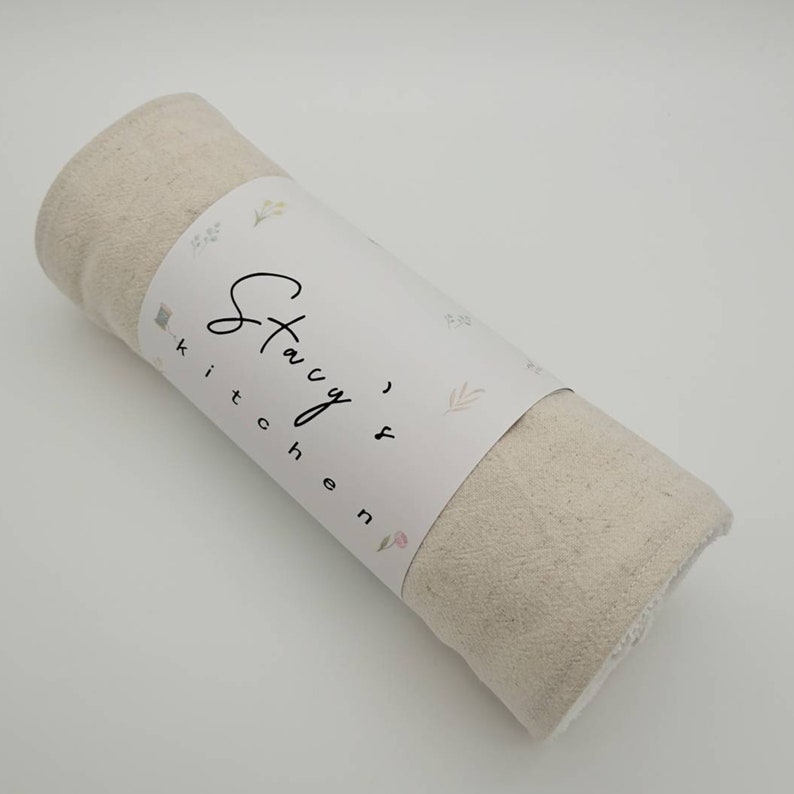 Paperless Kitchen Towels, Zero Waste, Reusable paper towels roll with snaps Kitchen Clothes, eco-friendly Dish Towels — Off White/Cream