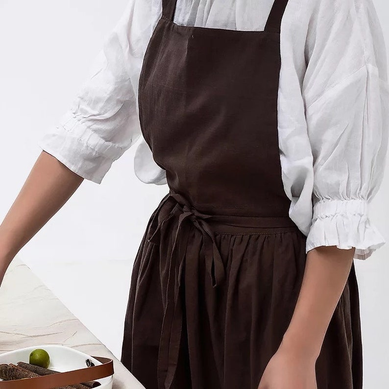 Natural Washed Cotton Slub Smock With Pockets Adjustable Etsy