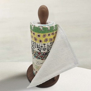 Paperless Towels roll, Pre-Rolled  Zero Waste, Paperless Towels, Kitchen Clothes, Dish Towels ,Reusable paper towels,  animal flower