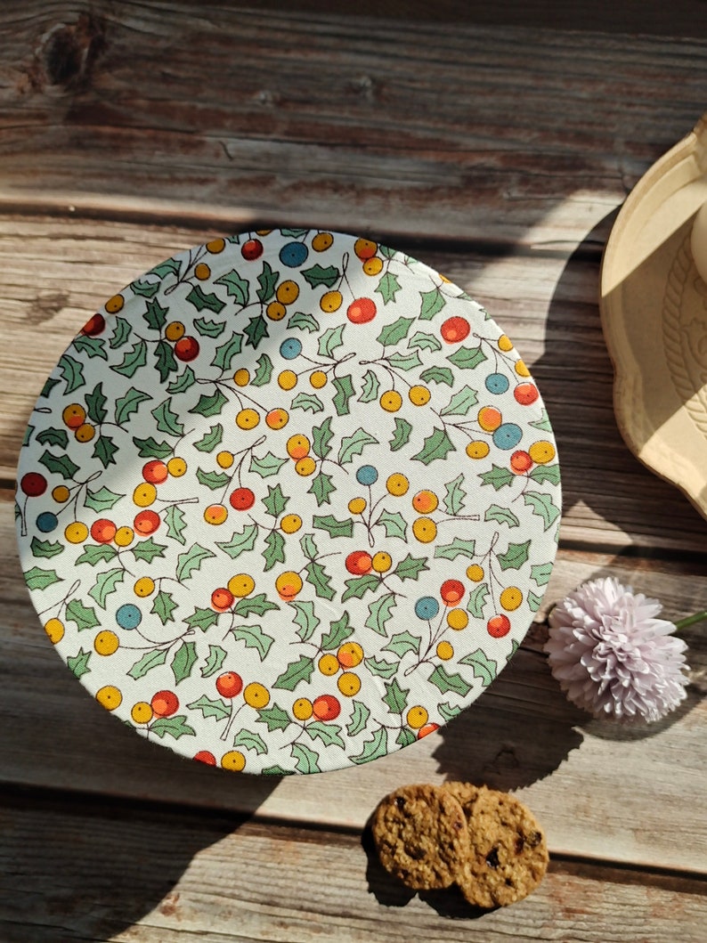Reusable Bowl Covers Bread Proofing Cover Bread Baking Supplies, Washable Zero Waste Swap, Christmas Gift housewarming Embroidery daisies