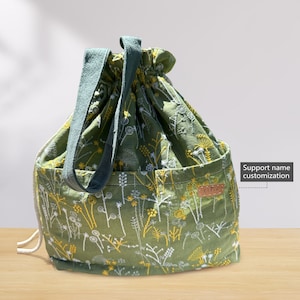 Benutzerdefinierte Name Thermotasche mit Kordelzugverschluss, Reisetasche, Organizer Tasche Gesticktes Stoffgeschenk für Frauen oder ihr Geburtstagsgeschenk