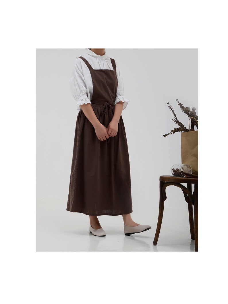 Natural Washed Cotton Slub Smock With Pockets Adjustable Etsy