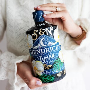 Hand Painted Bottle Wedding Gift, Orchids and Pearls Painted Bottle, Floral Painted Wedding Gift,Hand Painted Occasion Bottle
