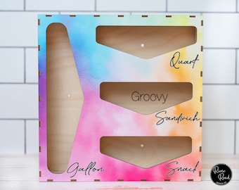 Sandwich Bag Organizer, Patterned Bag Organization, Wooden Baggie Holder, Plastic Bag Dispenser, Bag Dispenser, Drawer Organization, Bag