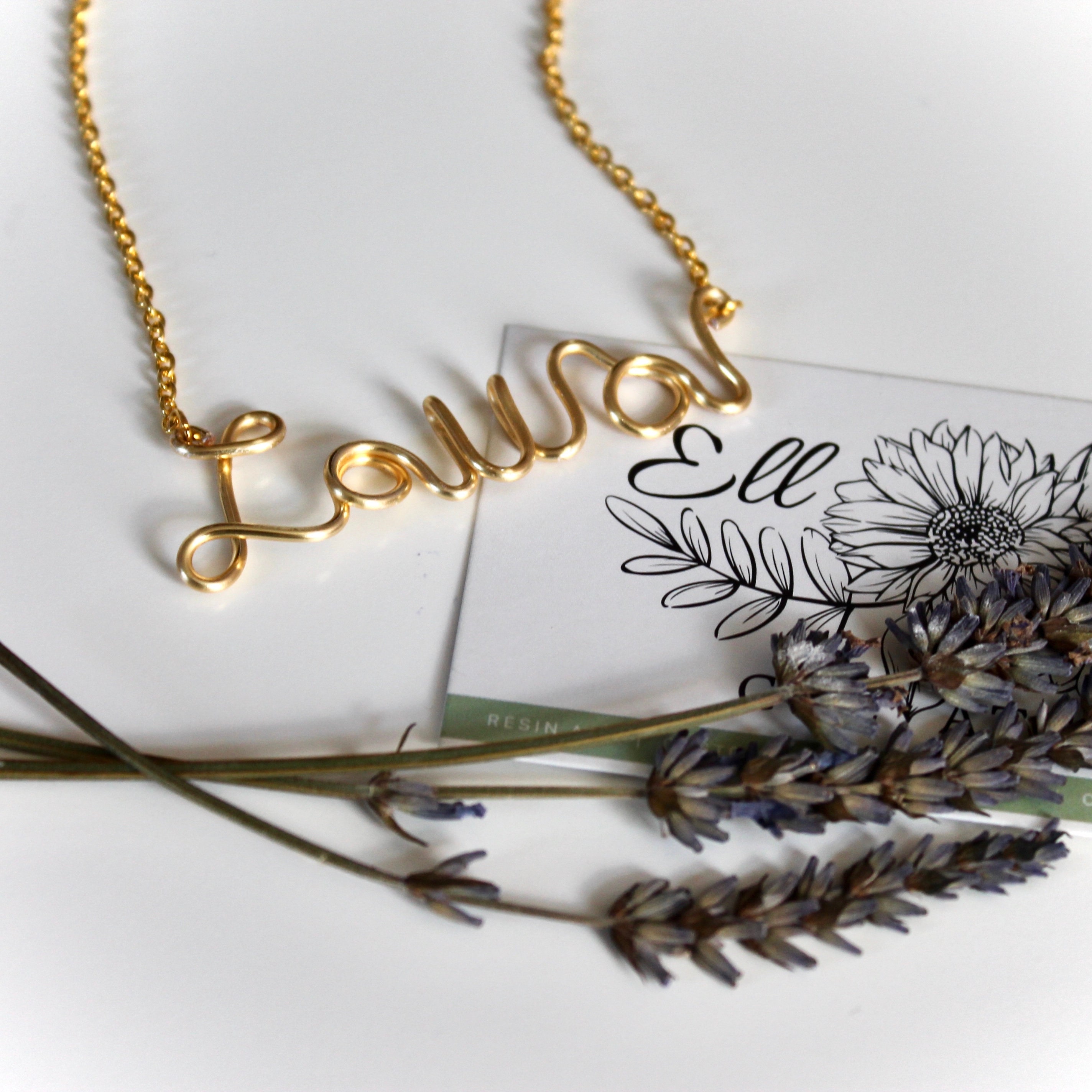 Custom handmade wire name necklace Etsy