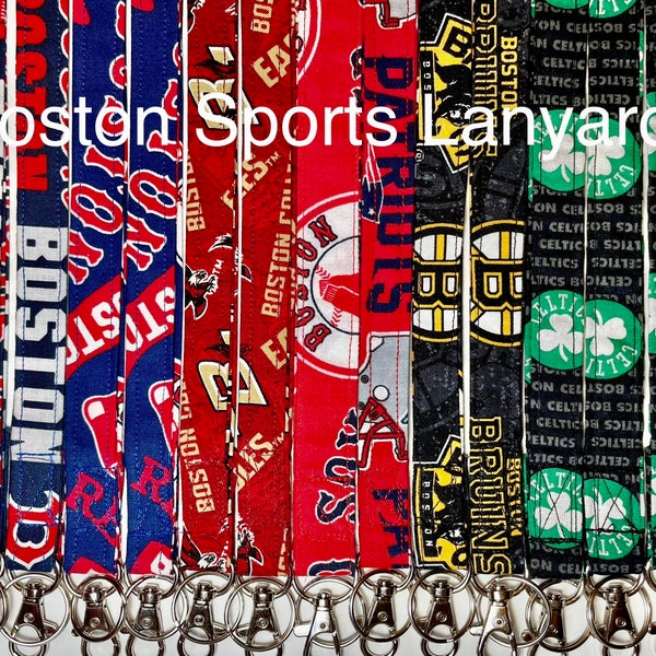 Boston Sports Lanyard/ID Holder With Swivel Clip and Key Ring