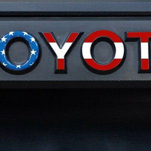 Fits 2014-2023 Toyota -Tacoma and Tundra 3M USA Flag Handle Decals