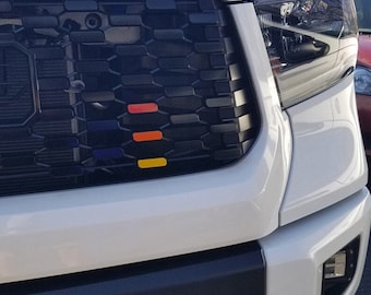 Se adapta a calcomanías tricolor Tundra TRD Pro Grille 2019-2021, alta calidad