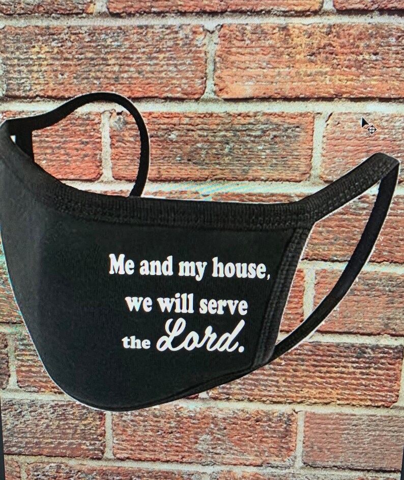 Bible Verse Face Mask/biblical Face Mask/cotton Face Mask /black Mask