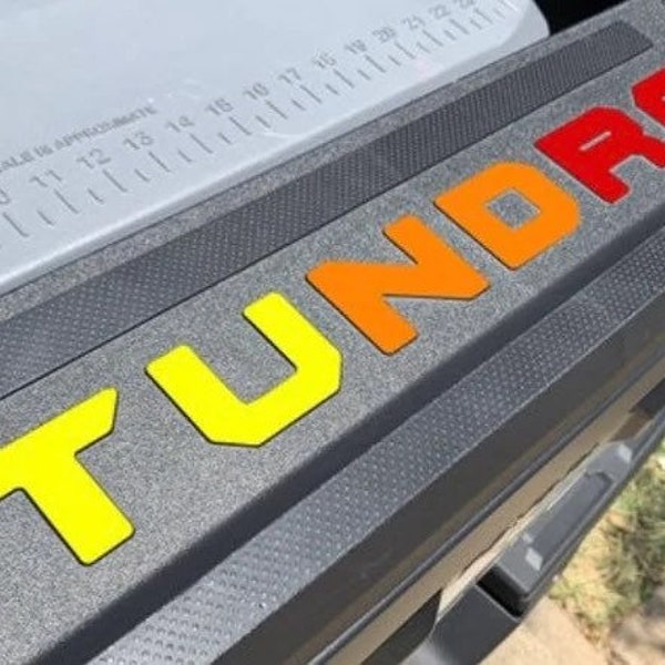 thumbnail image 2 of Dark Smoke Front Overlay Decal Emblem For 2018-2023 Toyota Tundra - Gray Vinyl 2 of 6