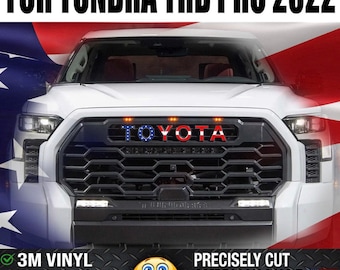 Se adapta a las calcomanías 3M Tundra TRD Pro Grille USA 2022.